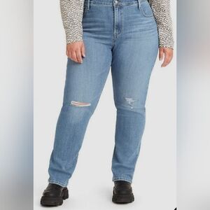 Levi’s 724 High-Rise Straight Leg Jeans – Size 24W, Distressed, Like New